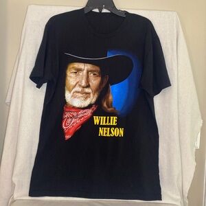 Willie Nelson 2021 Concert T-Shirt Black Size Medium